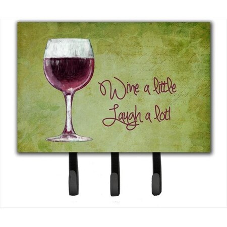 Jensendistributionservices Wall Hooks, Wine A Little Laugh A Lot Leash Or Key Holder MI247981